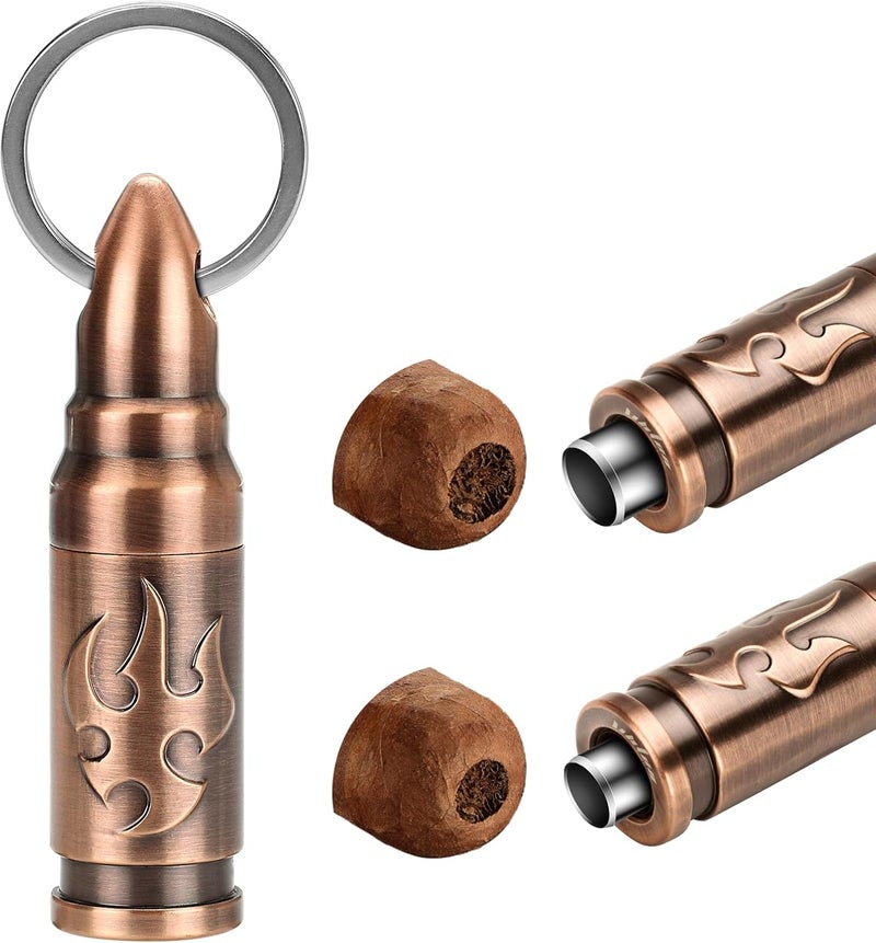 LIHTUN Portable Cigar Punch Cutter - Twist-Out Cigar Punch with 2 Sizes, Clockwise Switch Between Large and Small Punch Holes, Precision Cutting for Various Cigars, Christmas Day Gift (Rose Gold) - Image 1